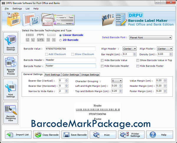 Bank Barcode Maker Software screenshot