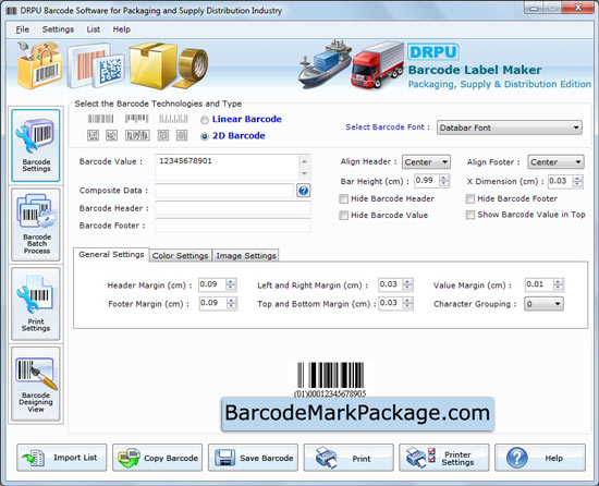 Package Barcode Labels screenshot