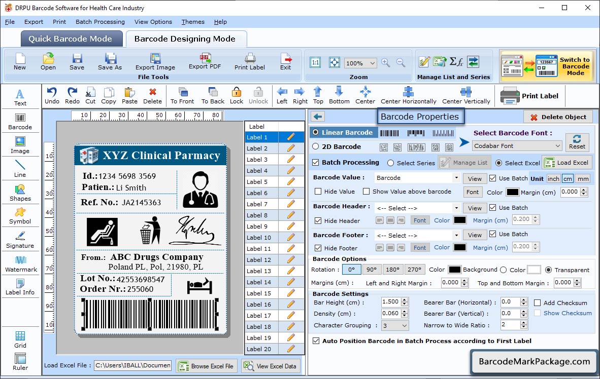 Barcode Properties