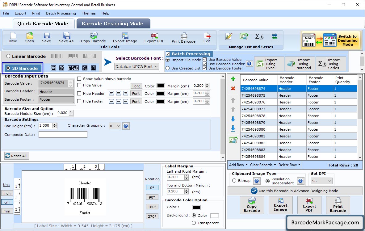 Linear Barcode